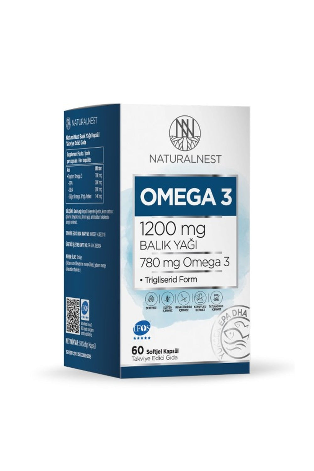 Naturalnest Omega-3 1200 mg 60 Kapsül