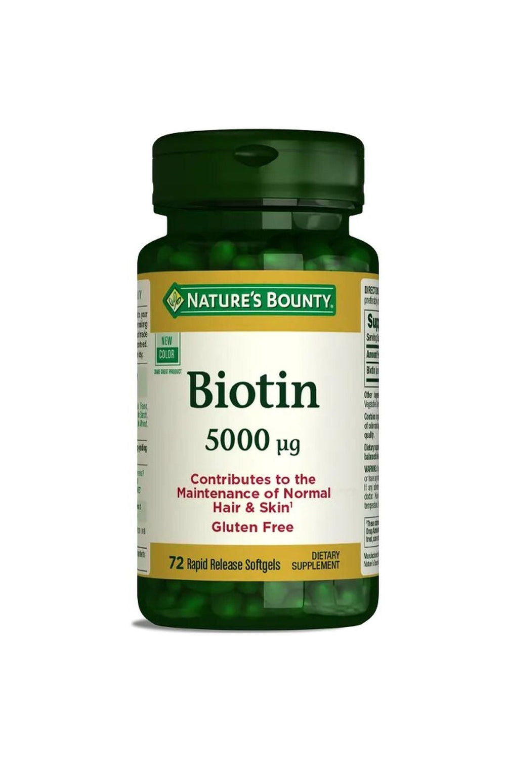 Nature's Bounty Biotin 5000 mcg 72 Kapsül