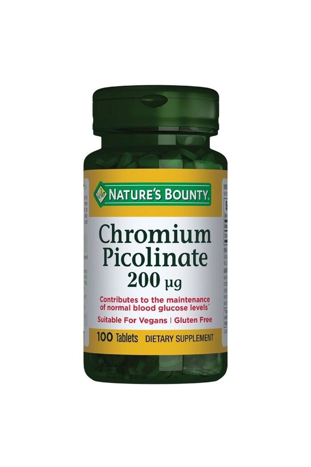 Nature's Bounty Chromium Picolinate 200 mcg 100 Tablet