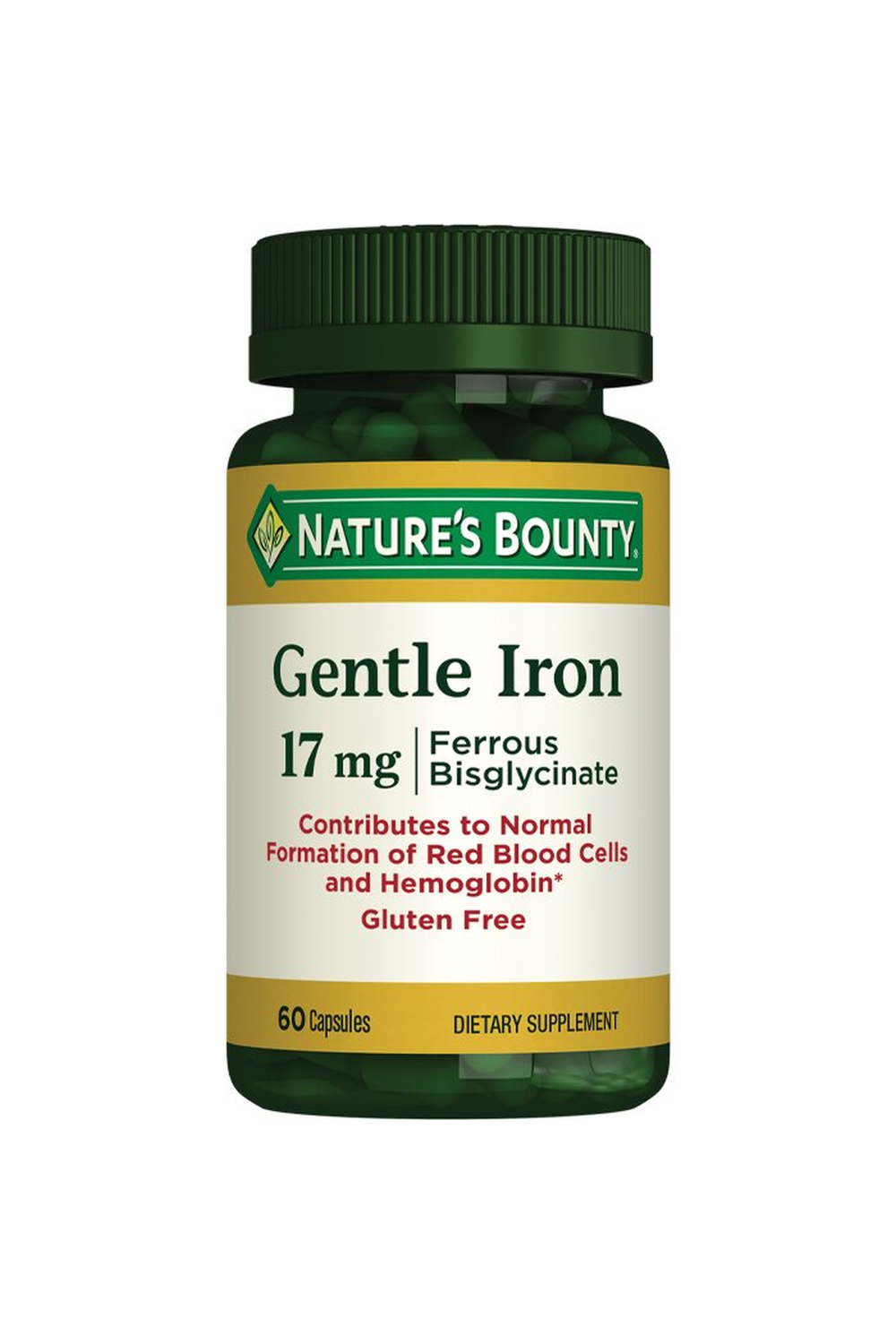 Nature's Bounty Gentle Iron 17 mg 60 Kapsül