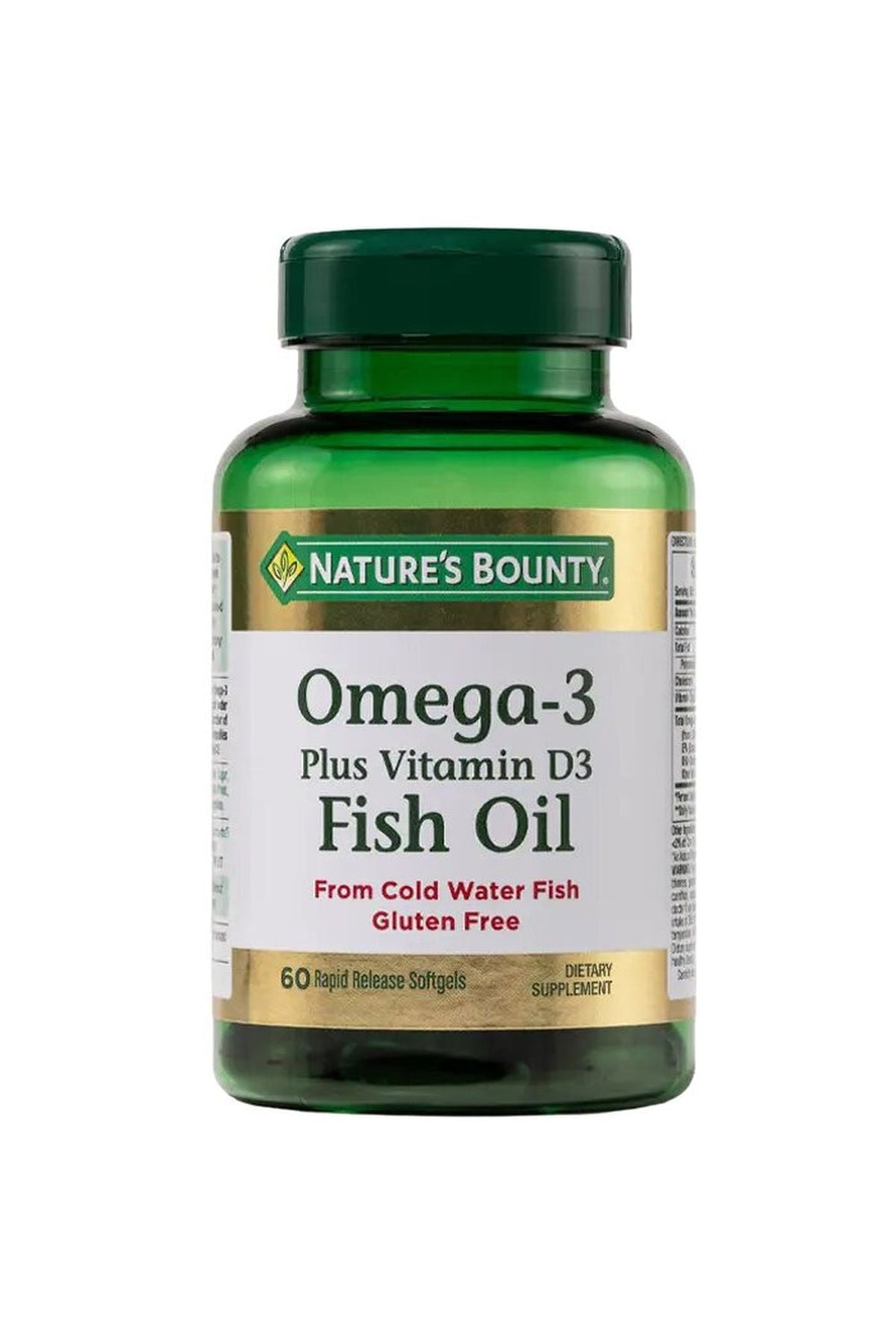Nature's Bounty Omega-3 Plus Vitamin D3 60 Soft Jel