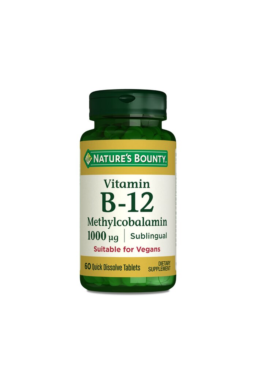 Nature's Bounty Vitamin B12 Methylcobalamin 1000 mcg 60 Dilaltı Tablet