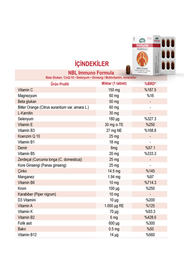 NBL Immuno Formula 30 Tablet