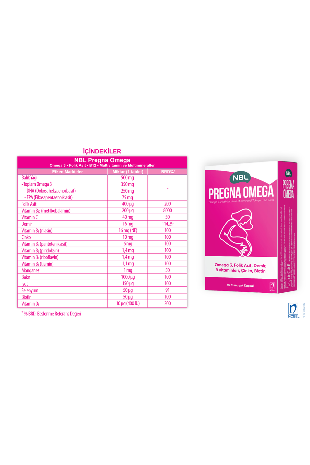 NBL Pregna Omega 30 Kapsül