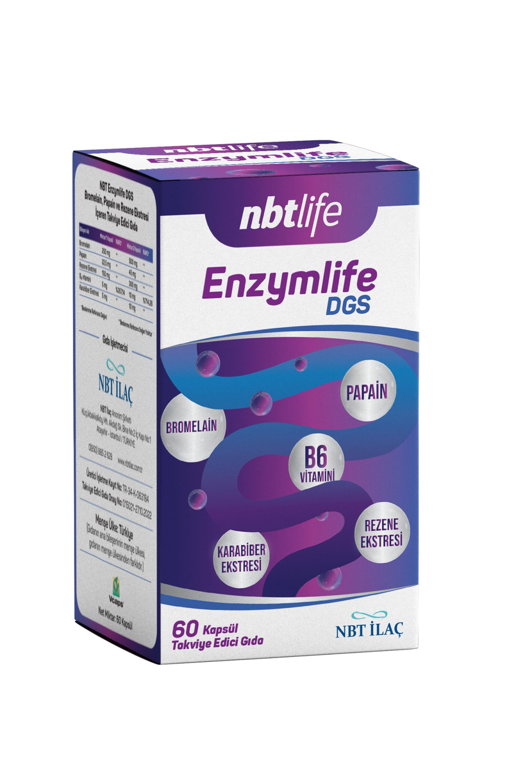 Nbtlife Enzymlife DGS 60 Kapsül