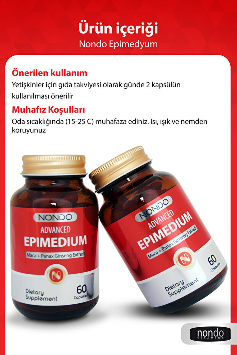 Nondo Advanced Epimedyum 60 Kapsül