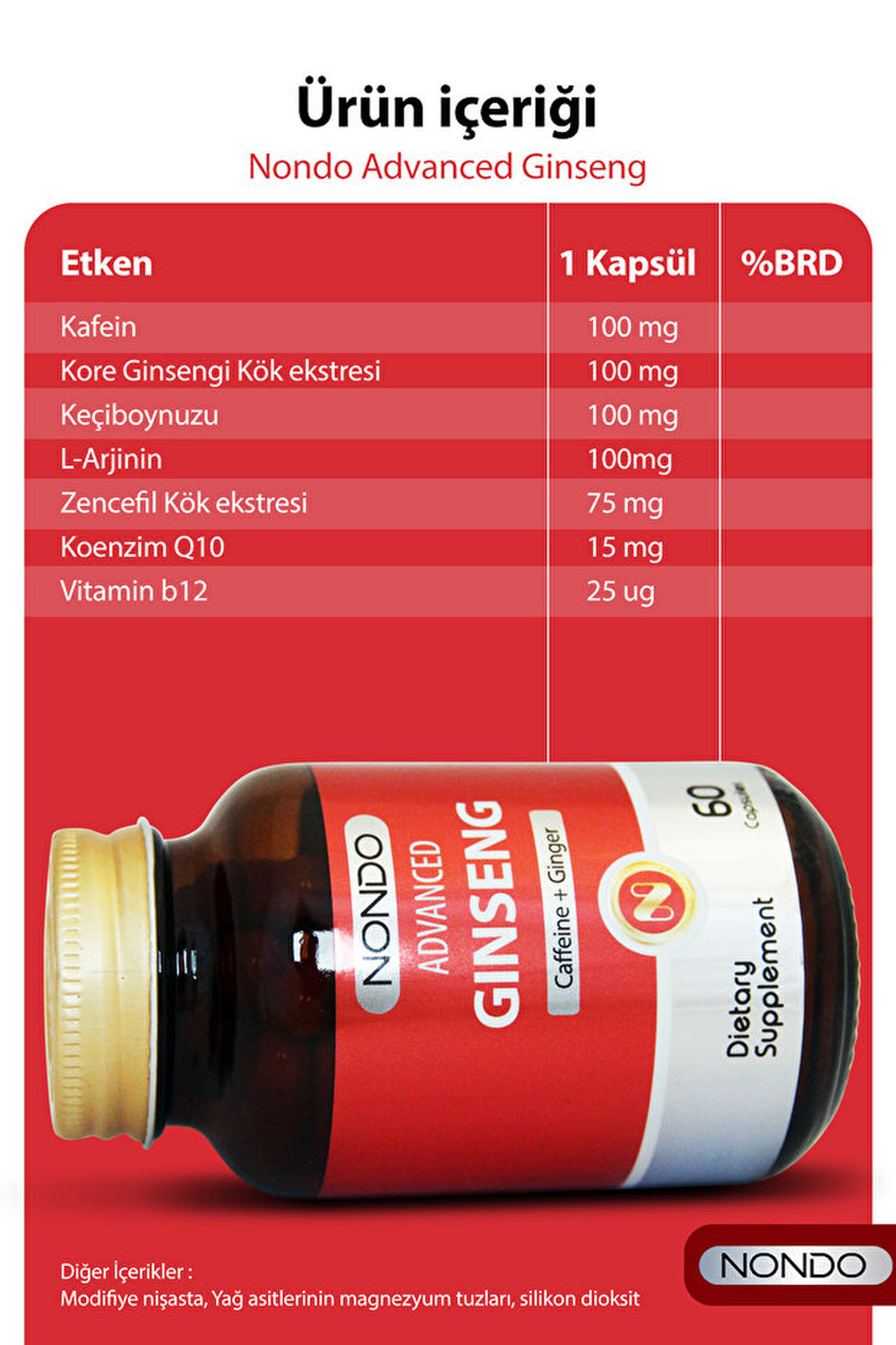 Nondo Advanced Ginseng 60 Kapsül