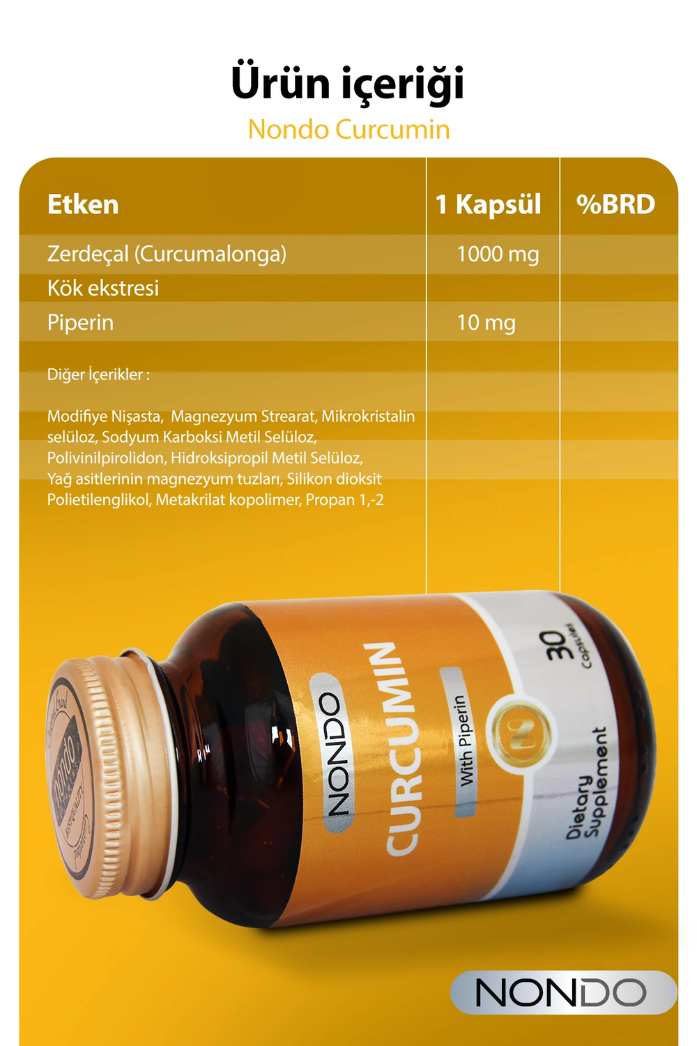 Nondo Kurkumin 30 Tablet