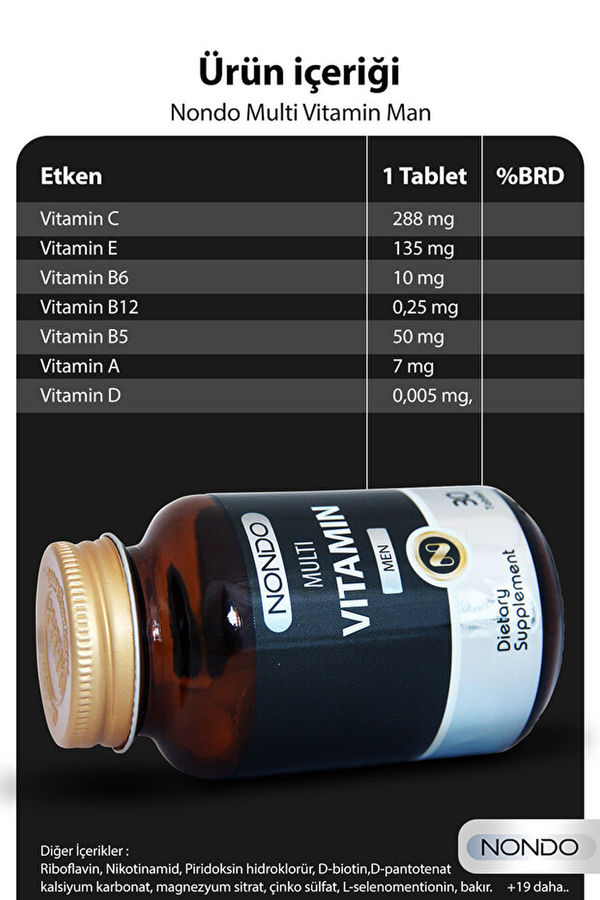 Nondo Multi Vitamin Men 30 Tablet