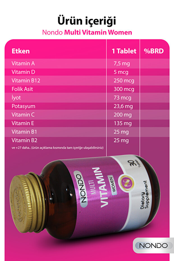 Nondo Multi Vitamin Women 30 Tablet