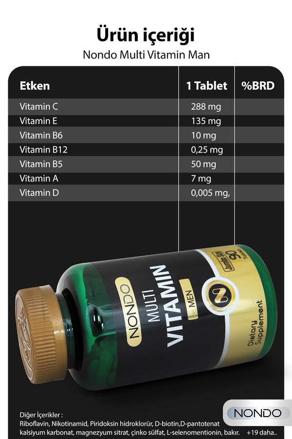 Nondo Multivitamin Men Jumbo Boy 90 Tablet