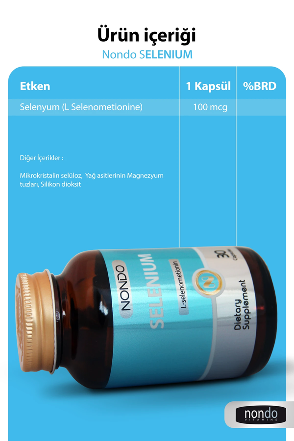 Nondo Selenyum 200 mcg 30 Kapsül