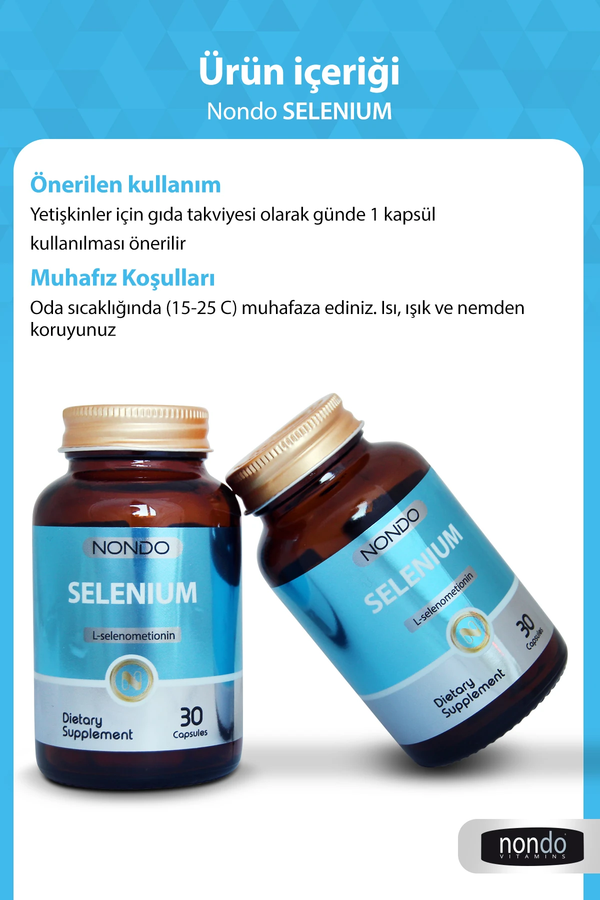 Nondo Selenyum 200 mcg 30 Kapsül