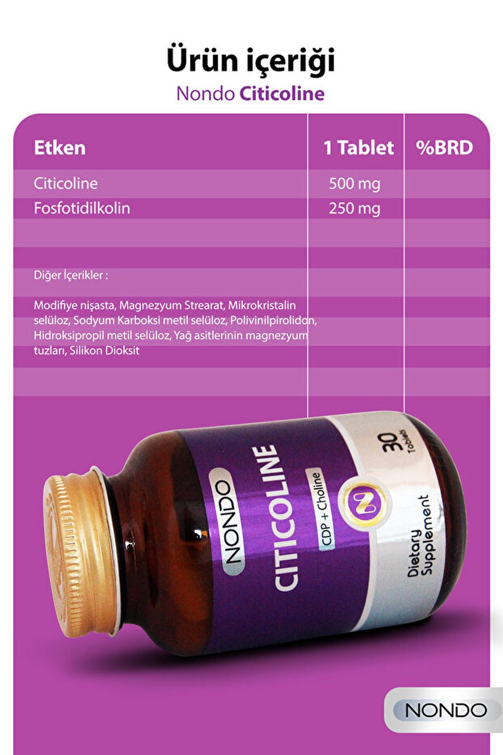 Nondo Sitikolin 30 Tablet