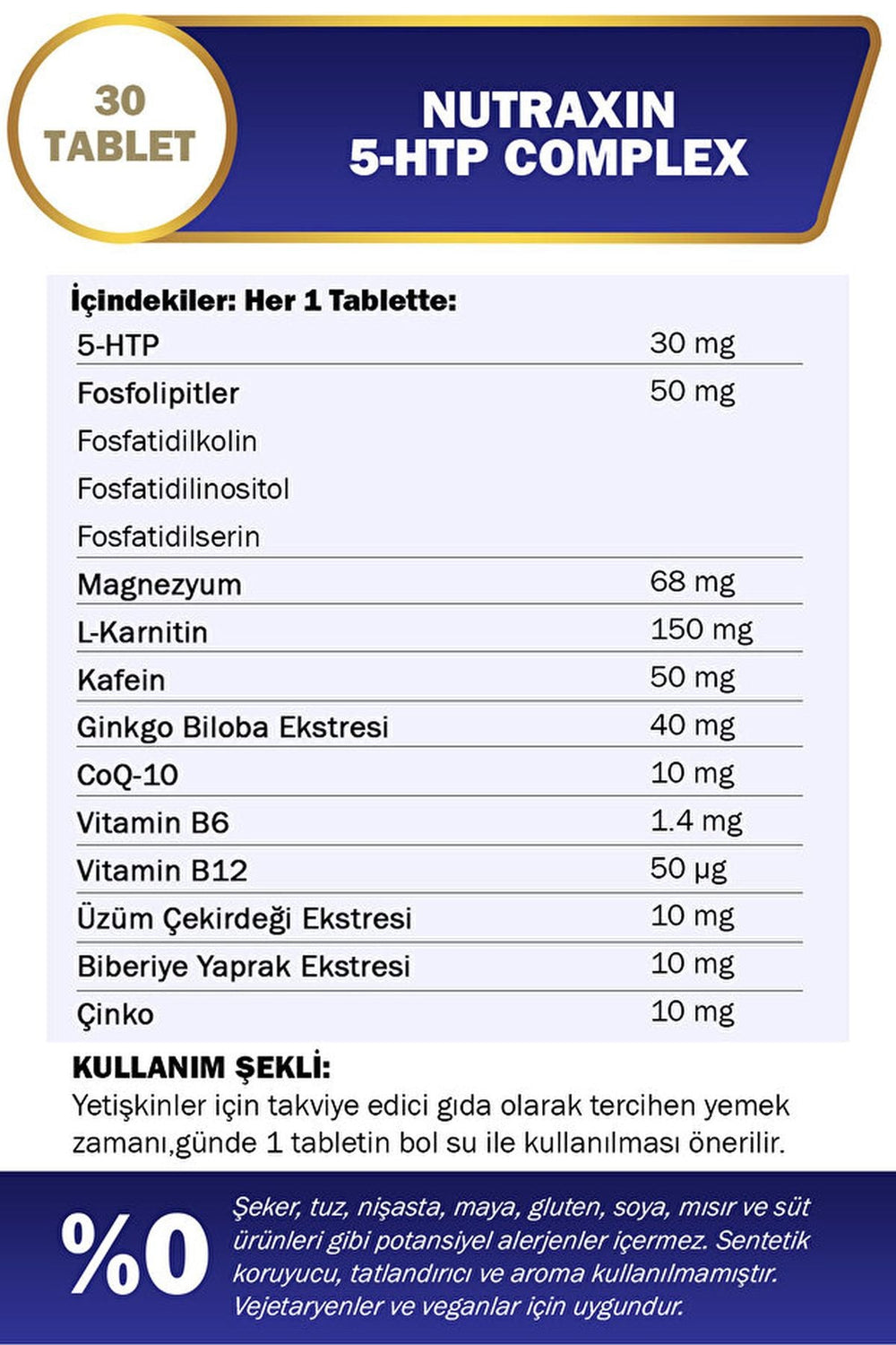 Nutraxin 5-HTP Complex 30 Tablet