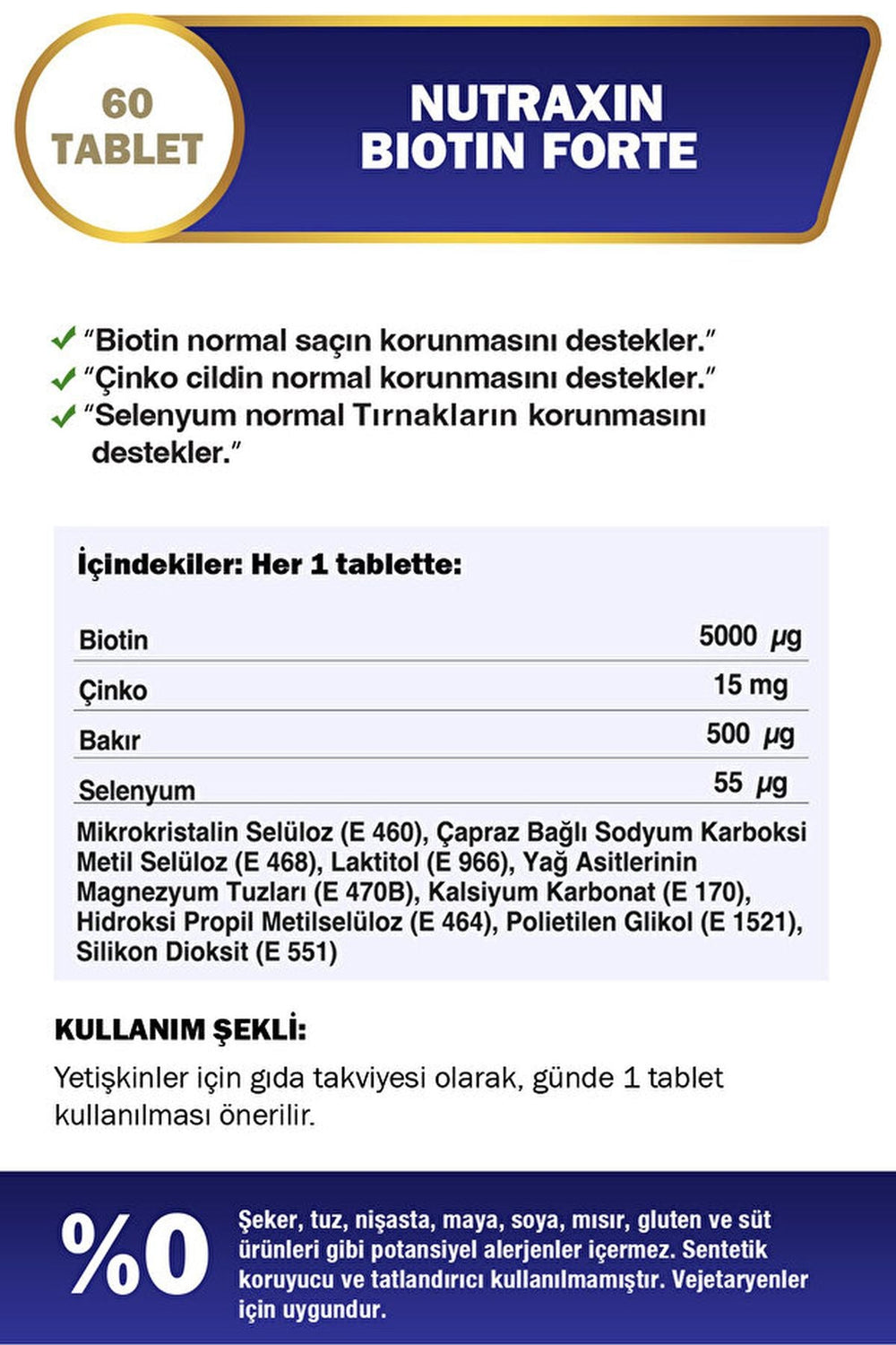 Nutraxin Biotin Forte 60 Tablet