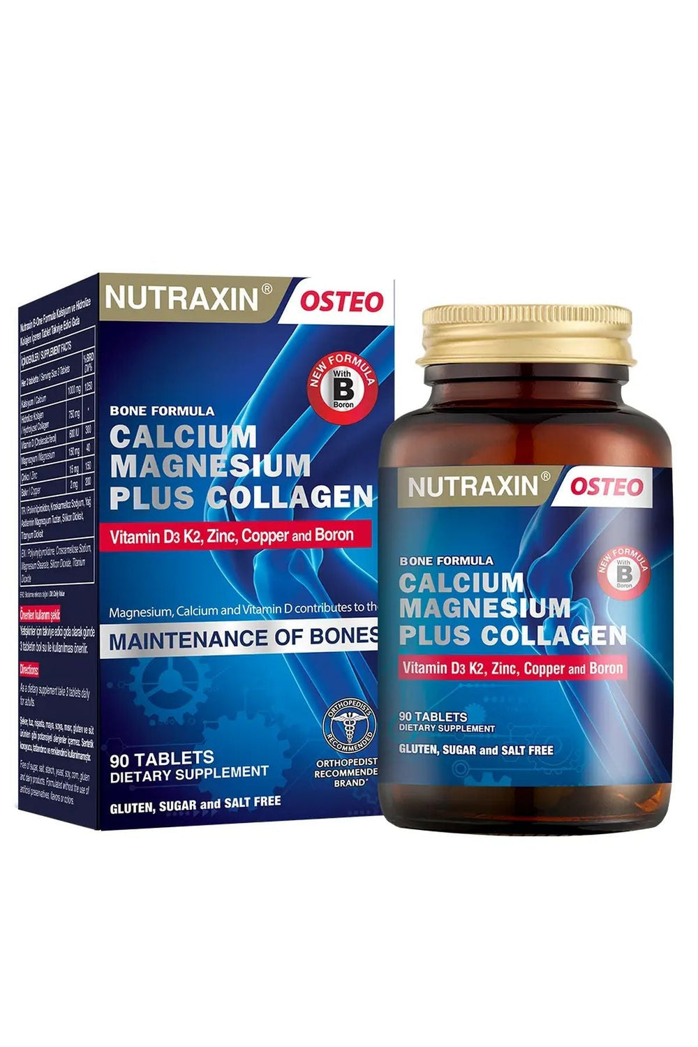 Nutraxin B-One Formula Calcium-Magnesium Plus Collagen 90 Tablet
