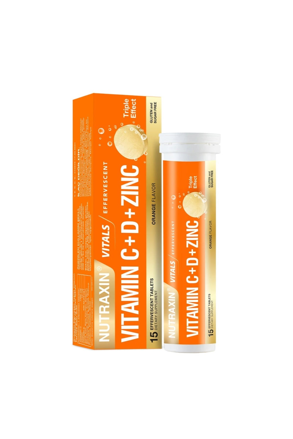 Nutraxin Effervescent Vitamin C-D-Zinc 15 Efervesan Tablet