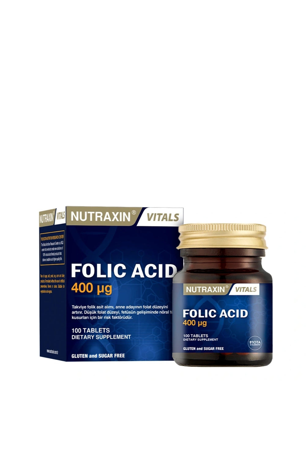 Nutraxin Folic Acid 400 mcg 100 Tablet