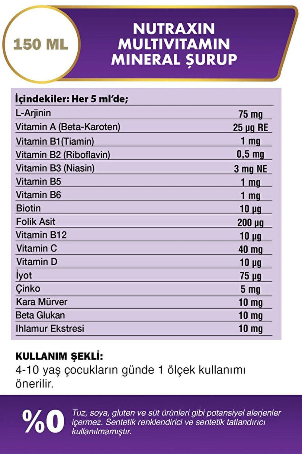 Nutraxin Kids Multivitamin Mineral Syrup 150 ml