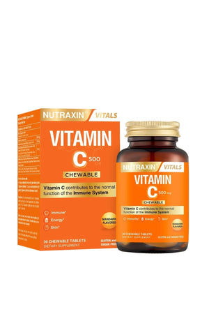 Nutraxin Vitamin C Chewable 500 mg 30 Çiğneme Tableti