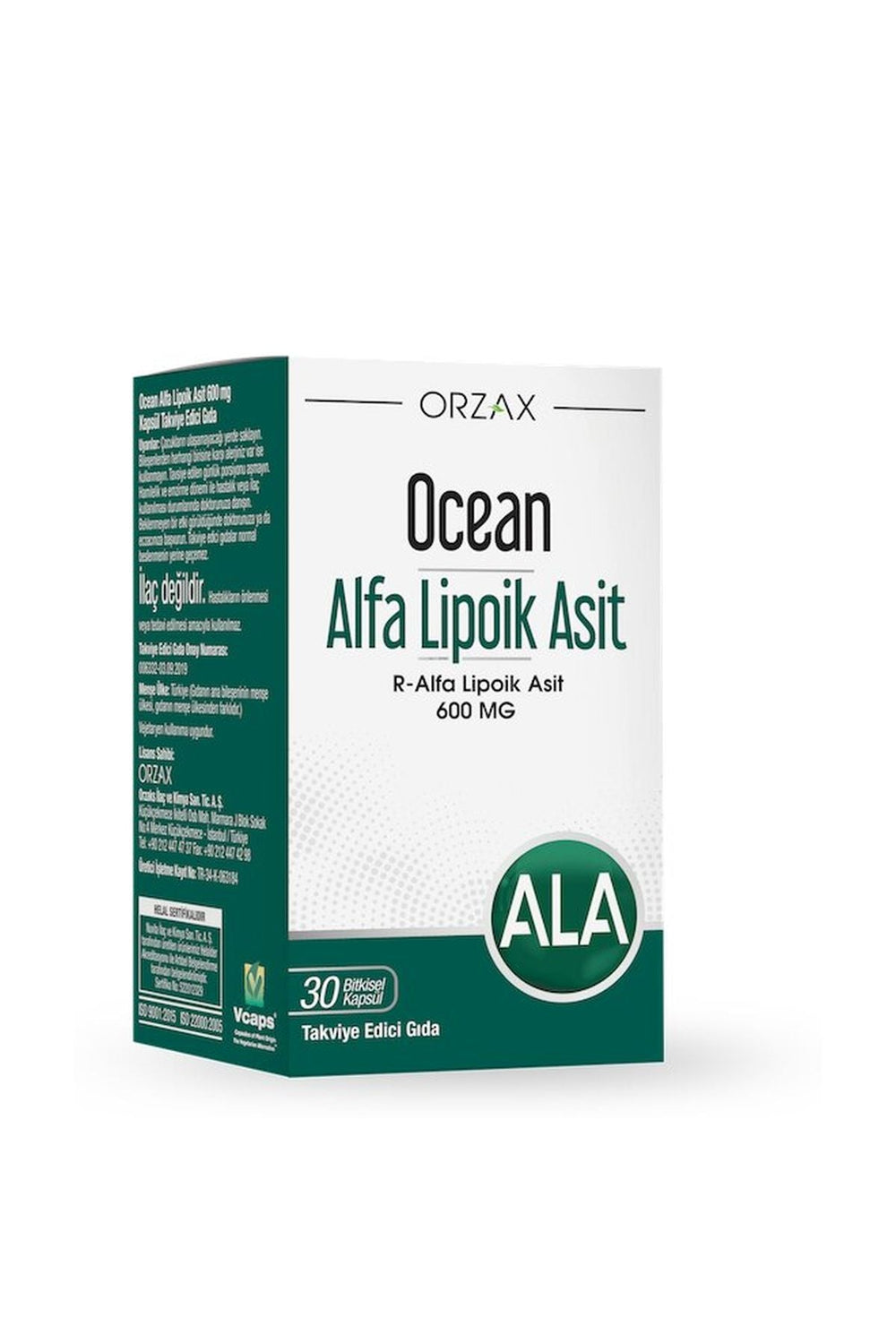Orzax Ocean Alfa Lipoik Asit 600 mg 30 Kapsül