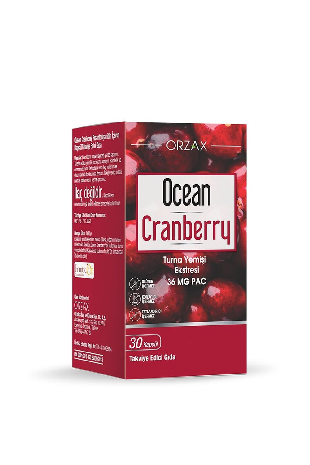 Orzax Ocean Cranberry 36 mg 30 Kapsül
