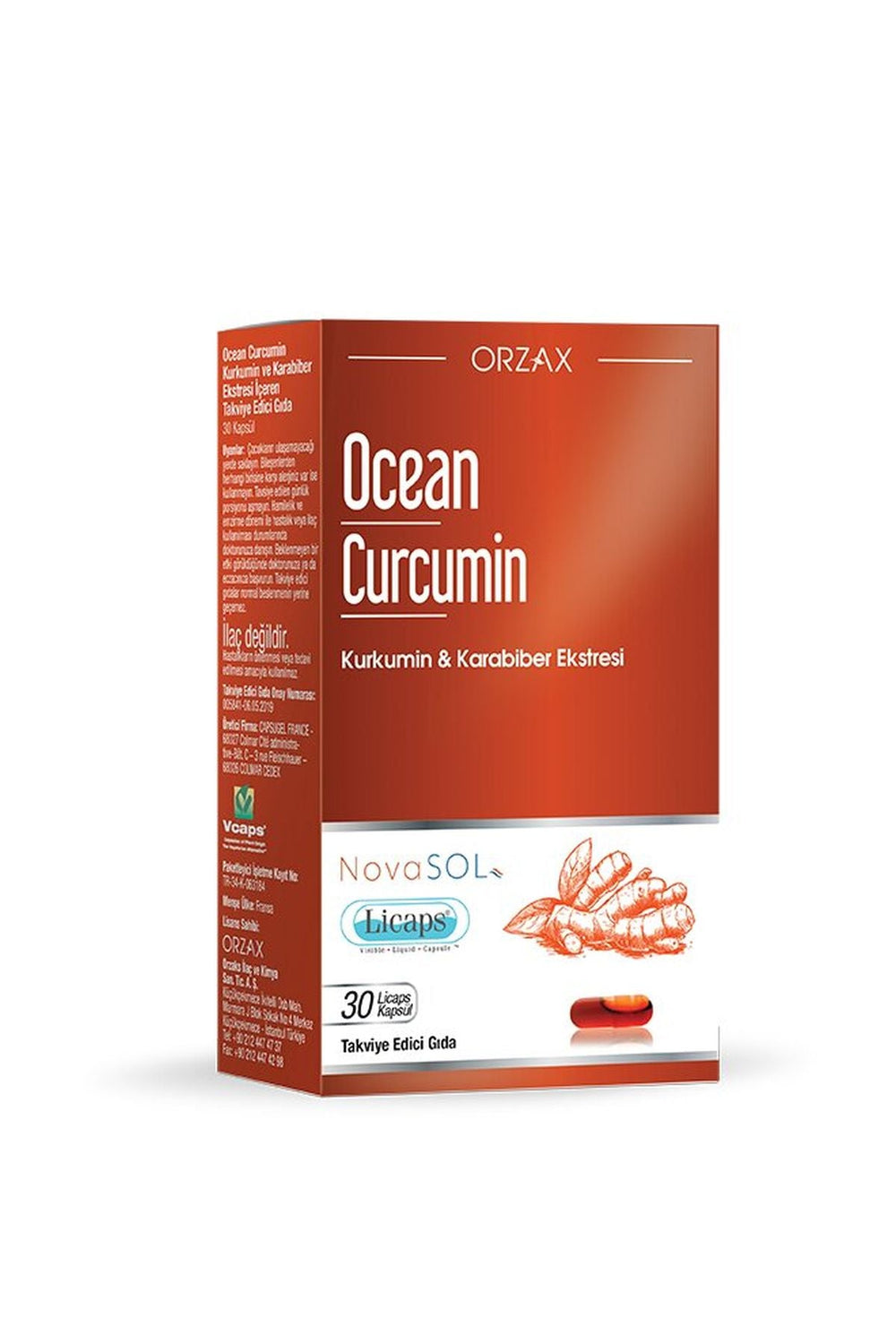 Orzax Ocean Curcumin 30 Kapsül