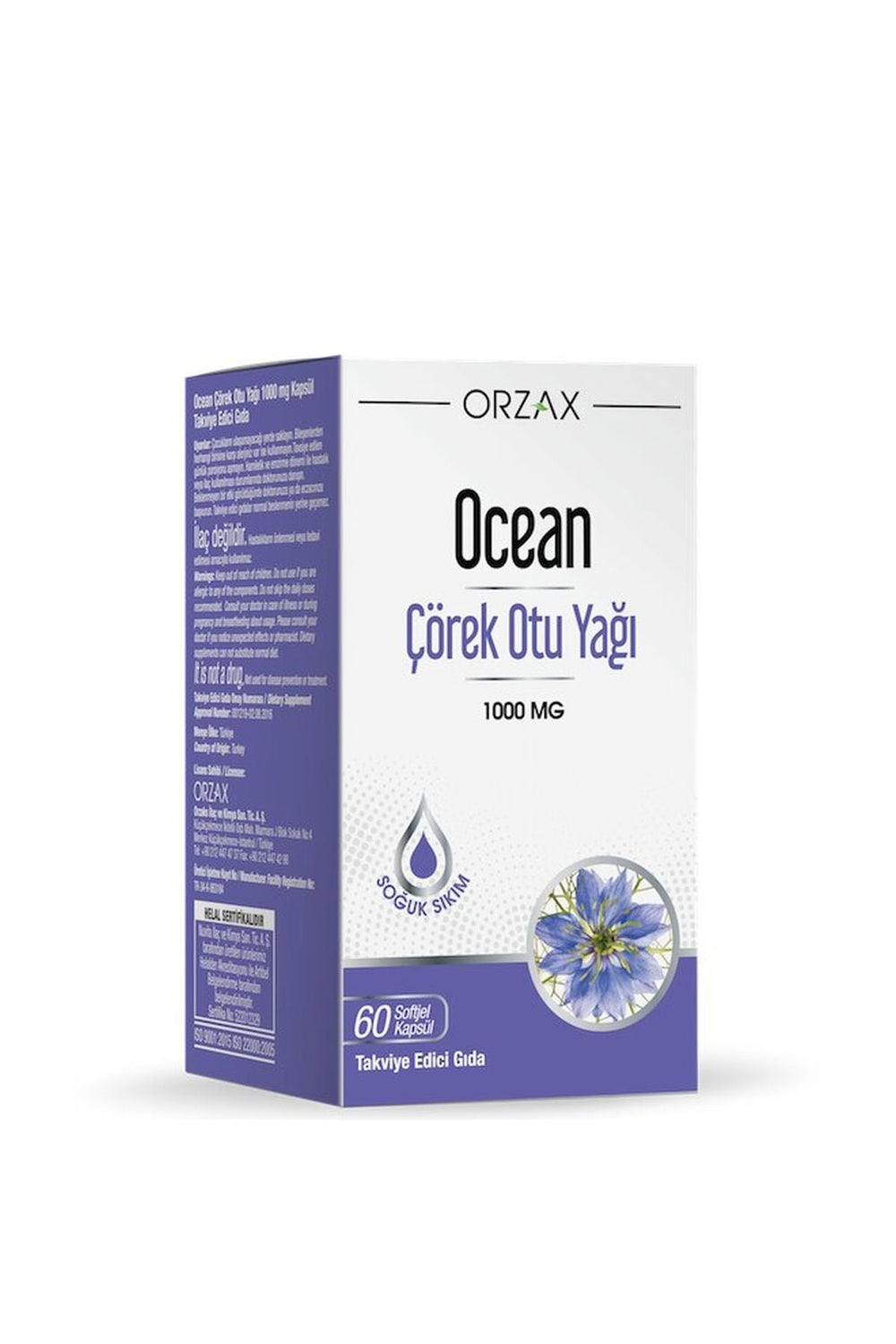 Orzax Ocean Çörek Otu Yağı 1000 mg 60 Soft Jel