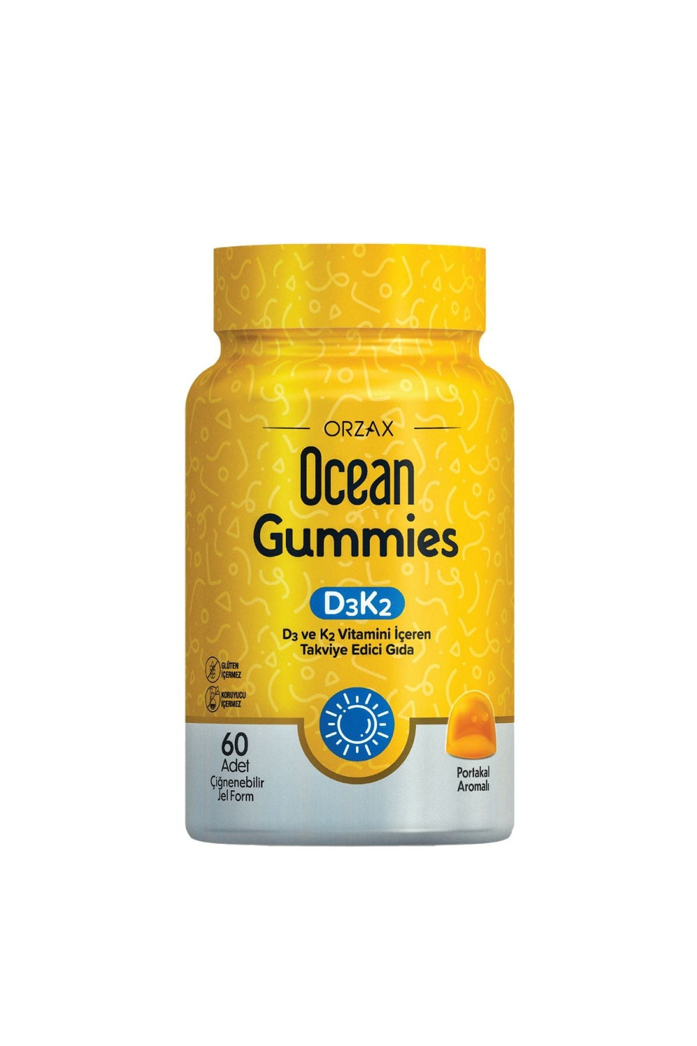 Orzax Ocean Gummies D3 & K2 60 Çiğnenebilir Form