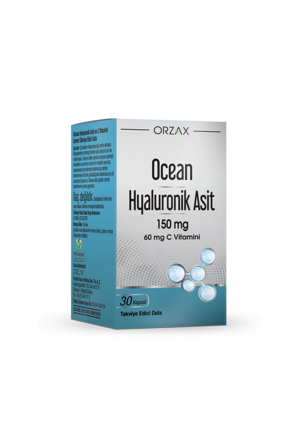 Orzax Ocean Hyaluronik Asit 150 mg 30 Kapsül