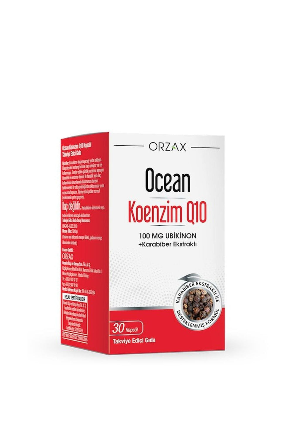 Orzax Ocean Koenzim Q-10 100 mg 30 Kapsül