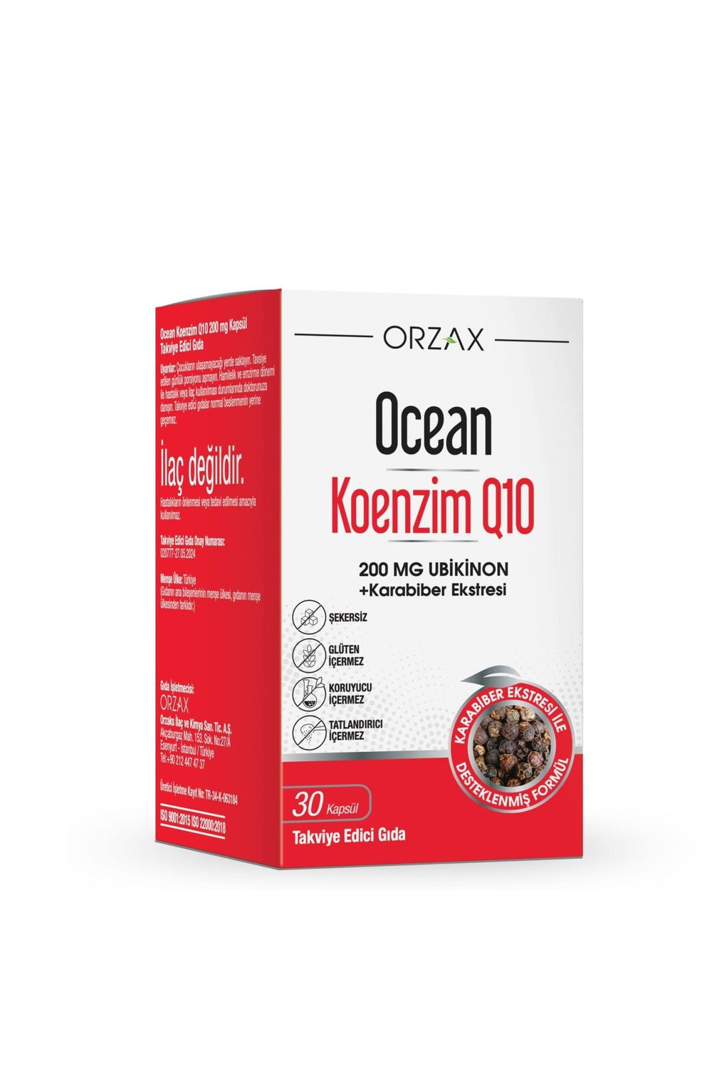 Orzax Ocean Koenzim Q-10 200 mg 30 Kapsül