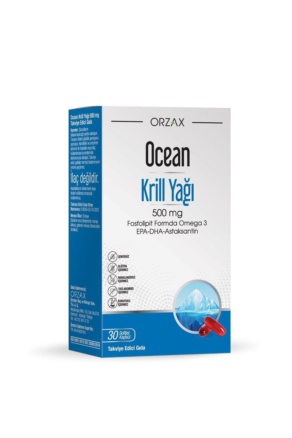 Orzax Ocean Krill Oil 500 mg 30 Soft Jel