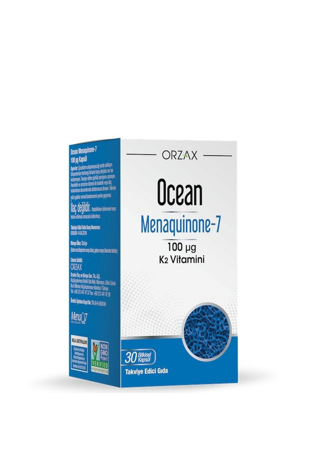Orzax Ocean Menaquinone-7 100 mcg 30 Kapsül