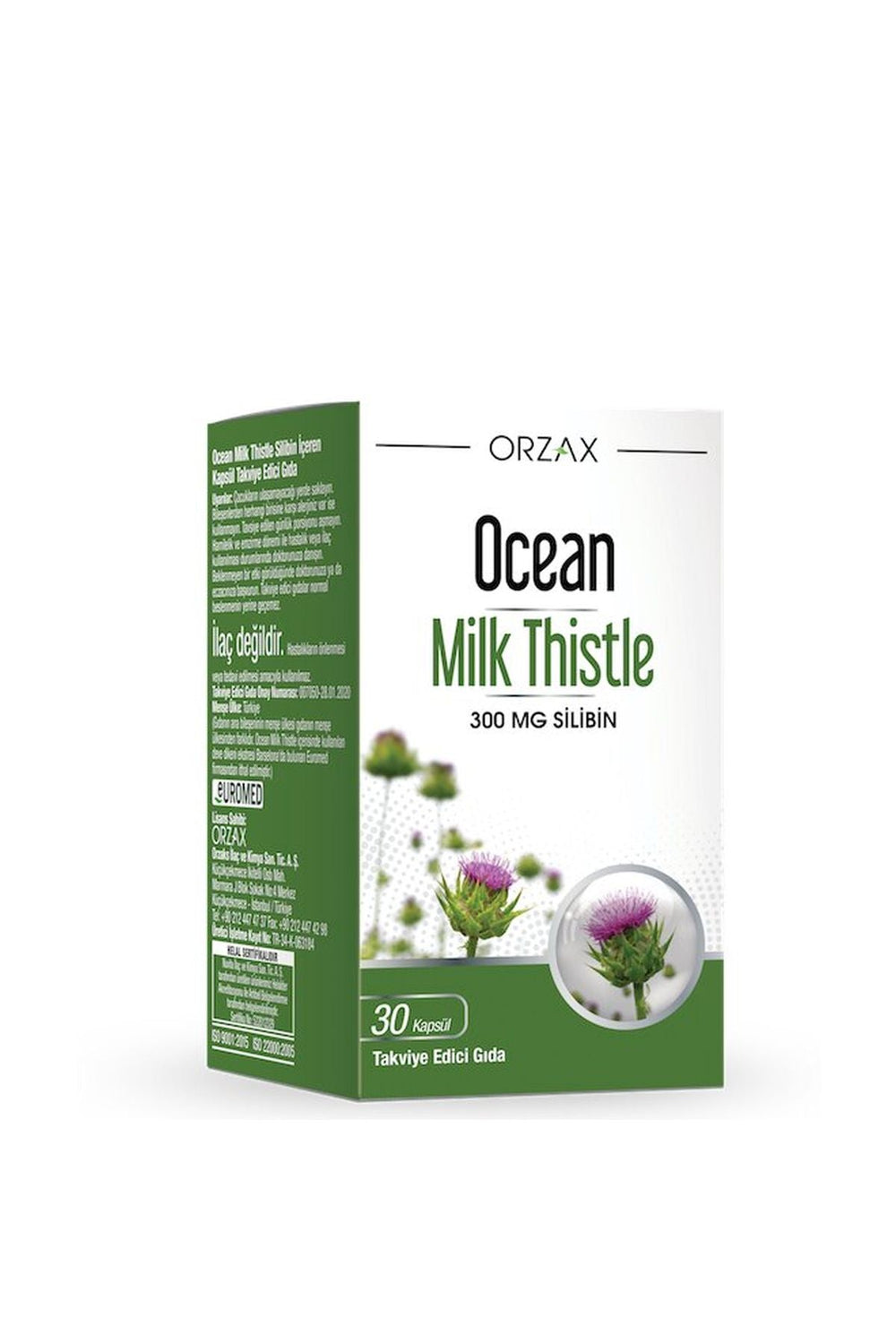 Orzax Ocean Milk Thistle 300 mg 30 Kapsül