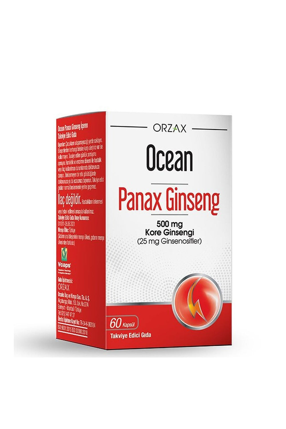 Orzax Ocean Panax Ginseng 500 mg 60 Kapsül