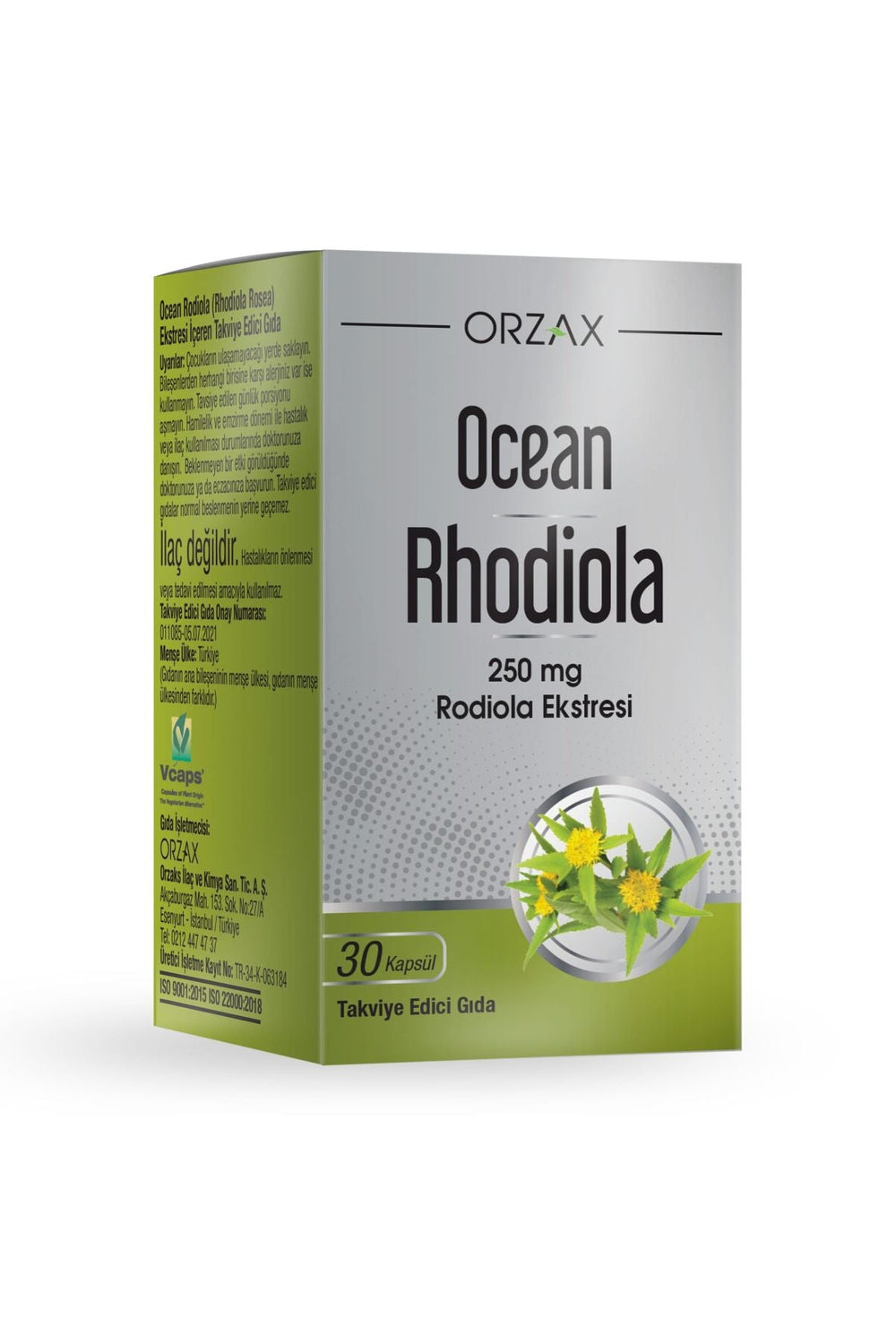 Orzax Ocean Rhodiola 250 mg 30 Kapsül