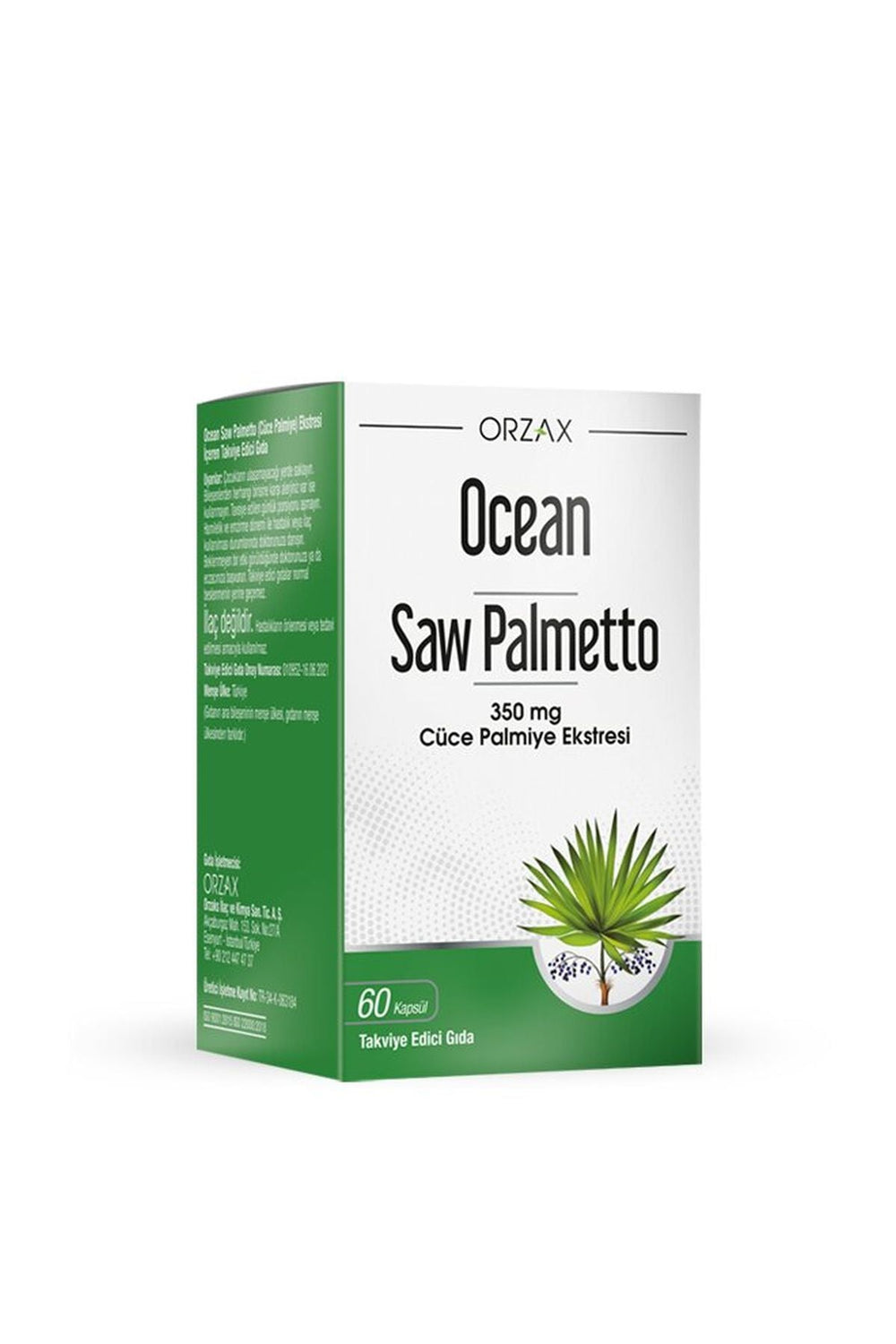 Orzax Ocean Saw Palmetto 350 mg 60 Kapsül