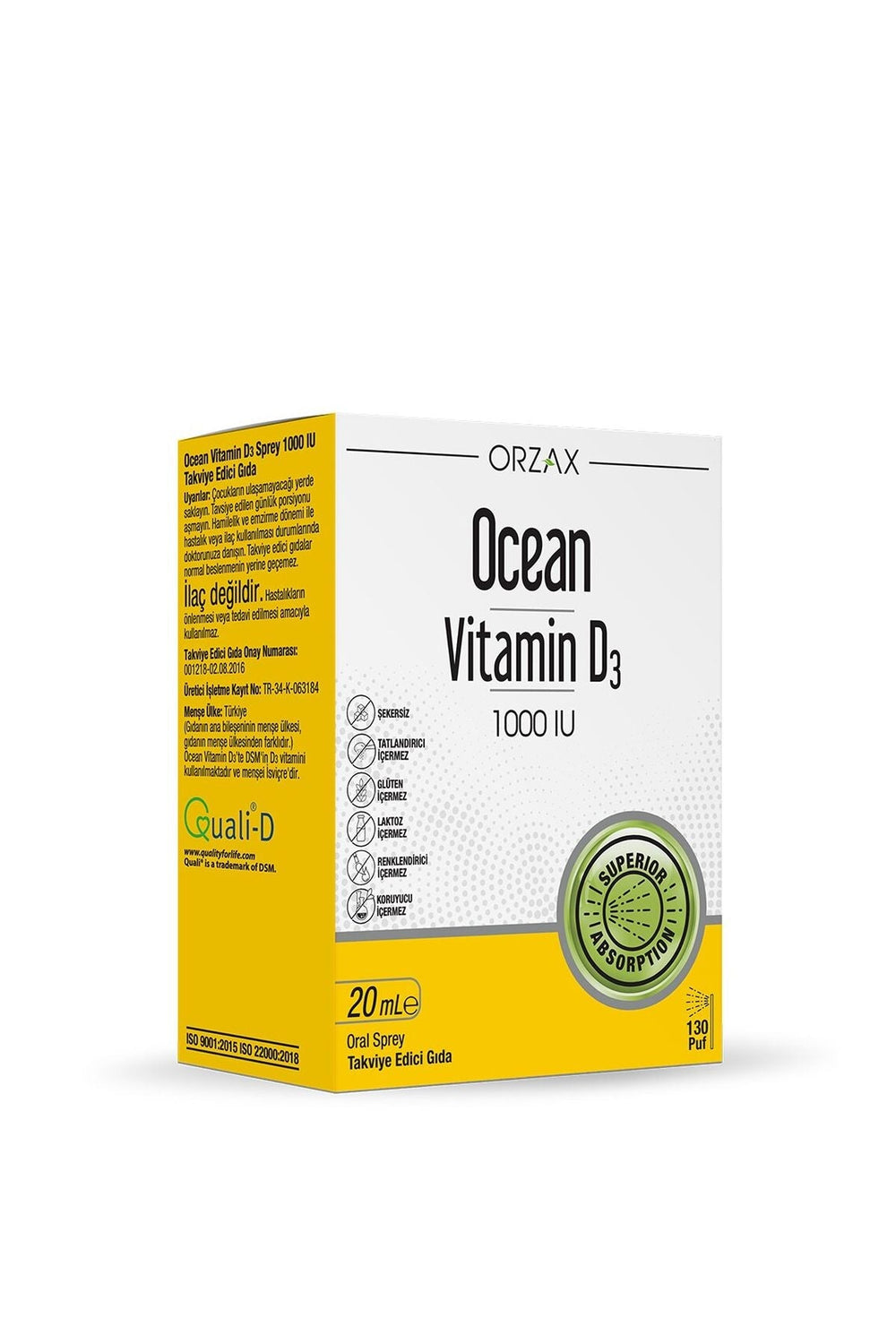 Orzax Ocean Vitamin D3 1000 IU 20 ml