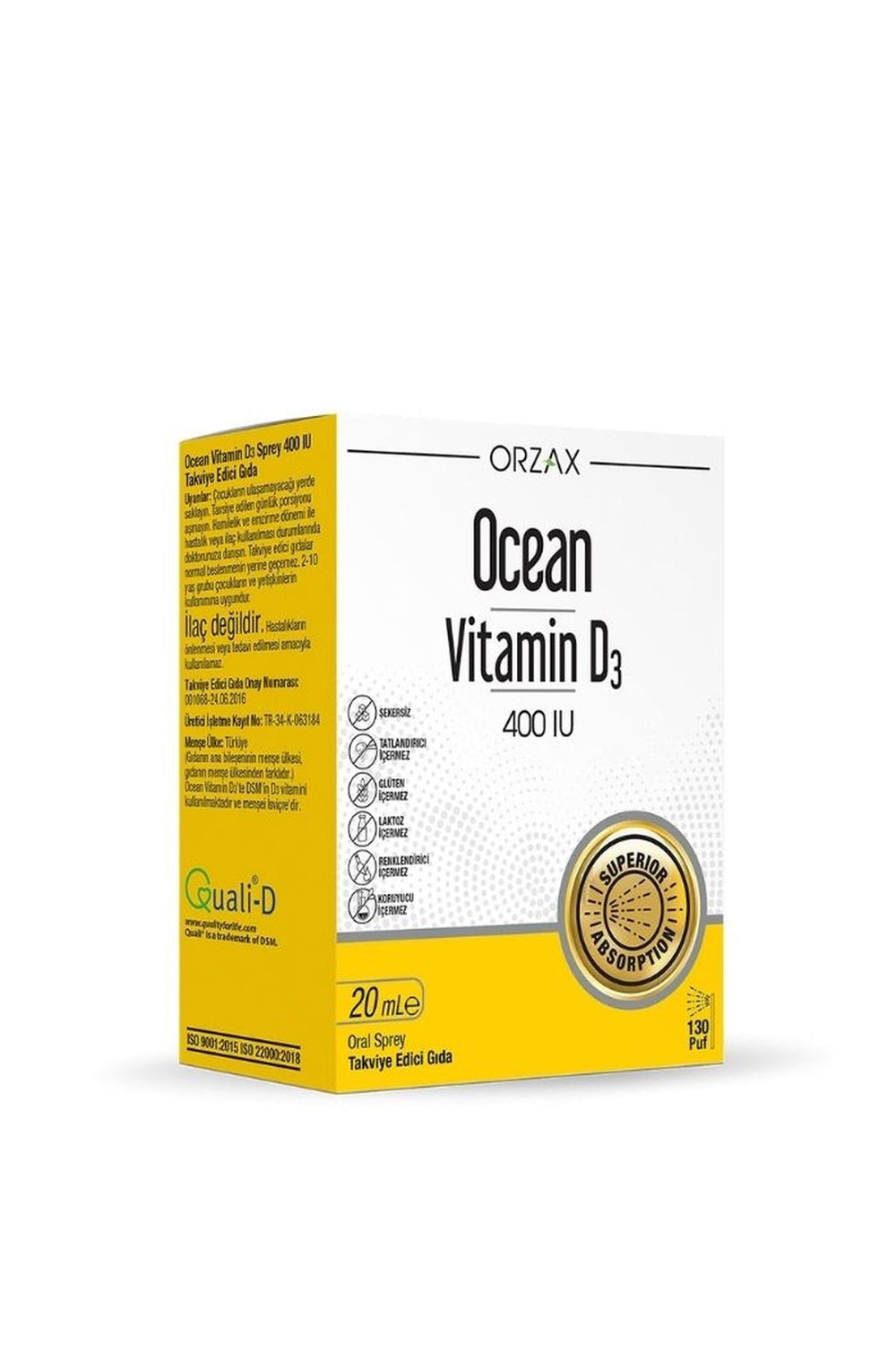 Orzax Ocean Vitamin D3 400 IU 20 ml