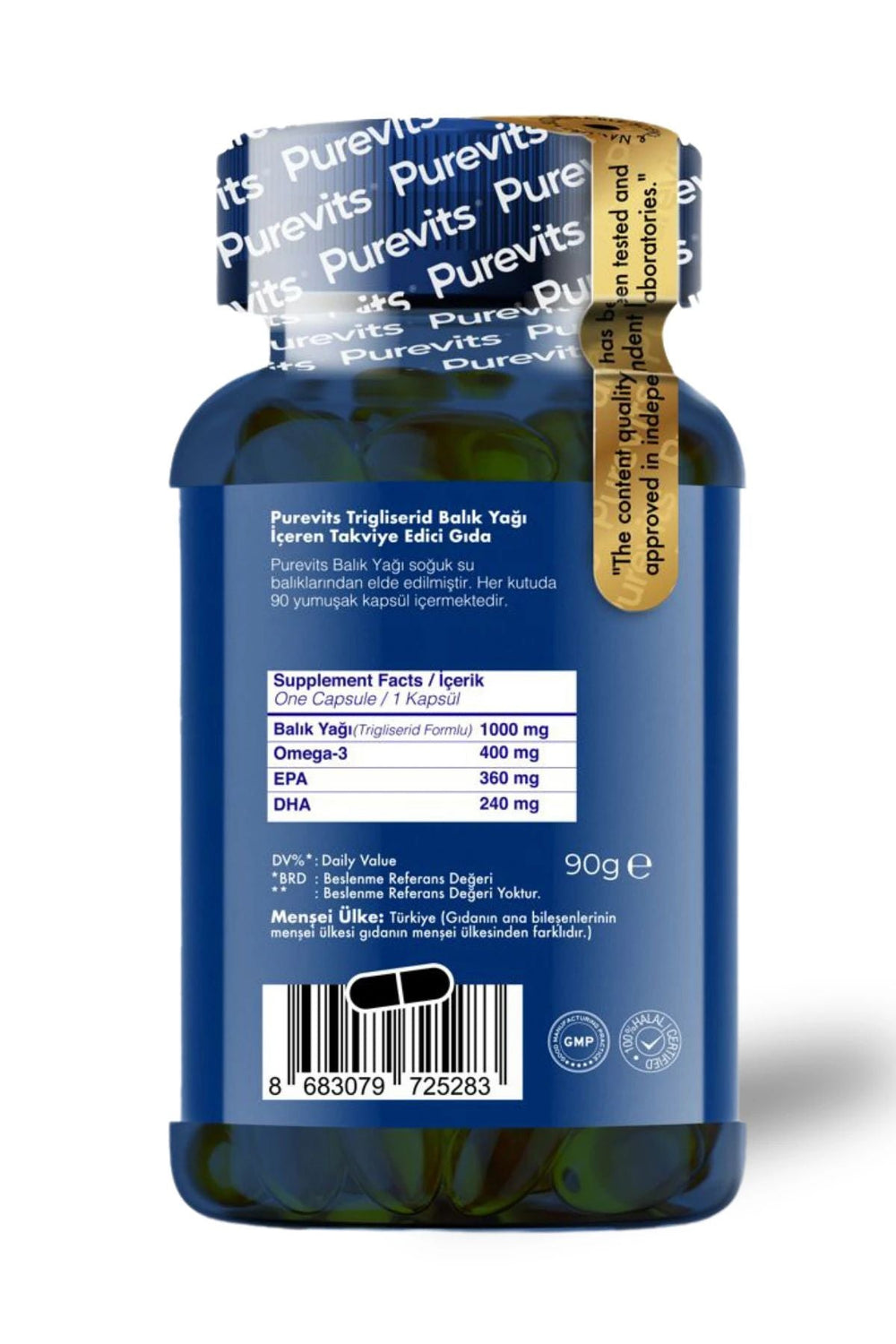 Purevits Advanced Omega-3 1000 mg 90 Soft Jel