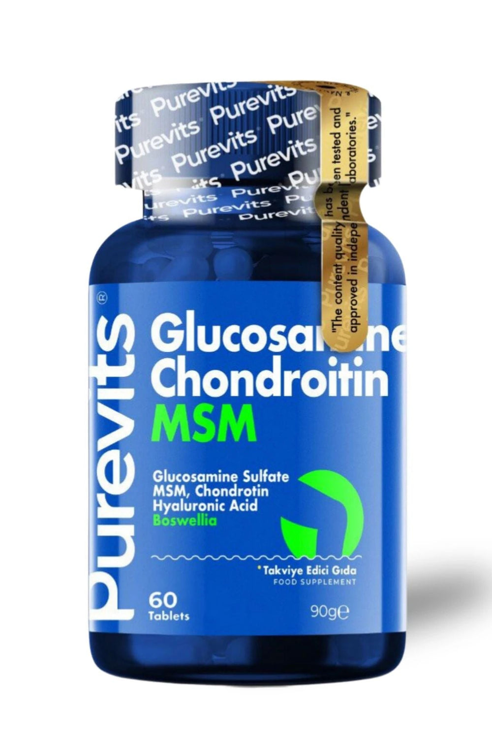 Purevits Glucosamine-Chondroitin-MSM-Boswellia-Hyaluronik Asit 60 Tablet