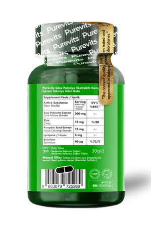 Purevits Saw Palmetto Complex 60 Kapsül