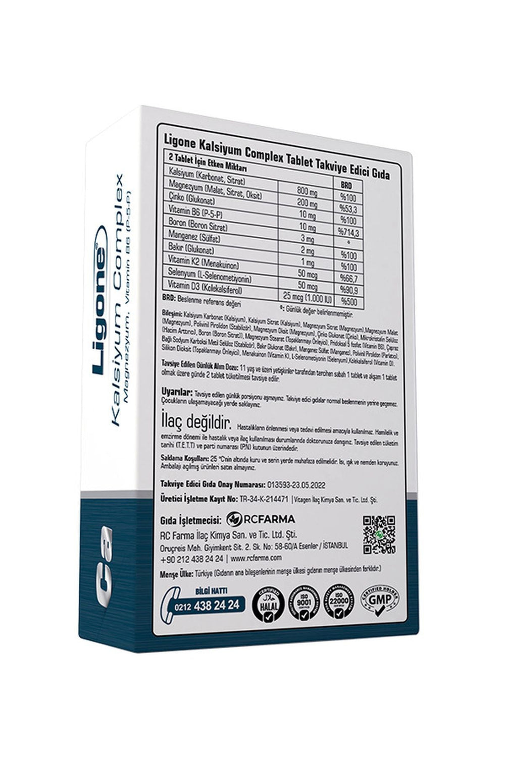 RC Farma Ligone Kalsiyum Complex 60 Tablet