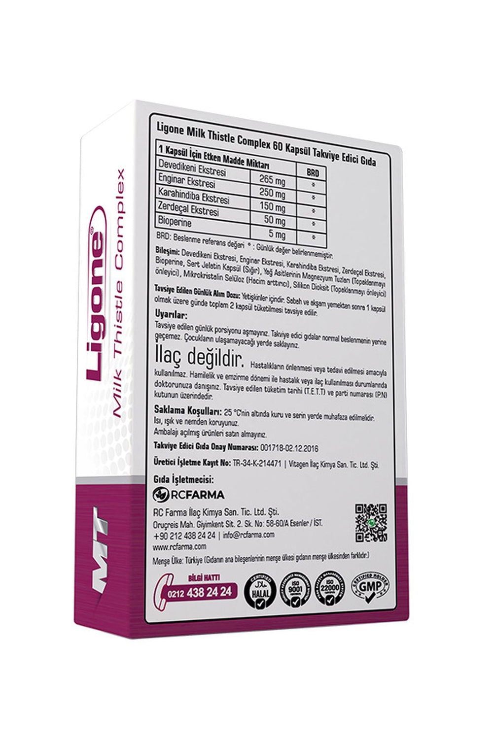 RC Farma Ligone Milk Thistle Complex 60 Kapsül