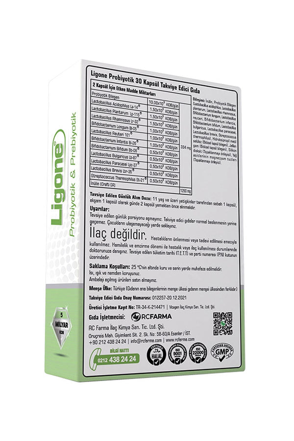 RC Farma Ligone Probiyotik 30 Kapsül