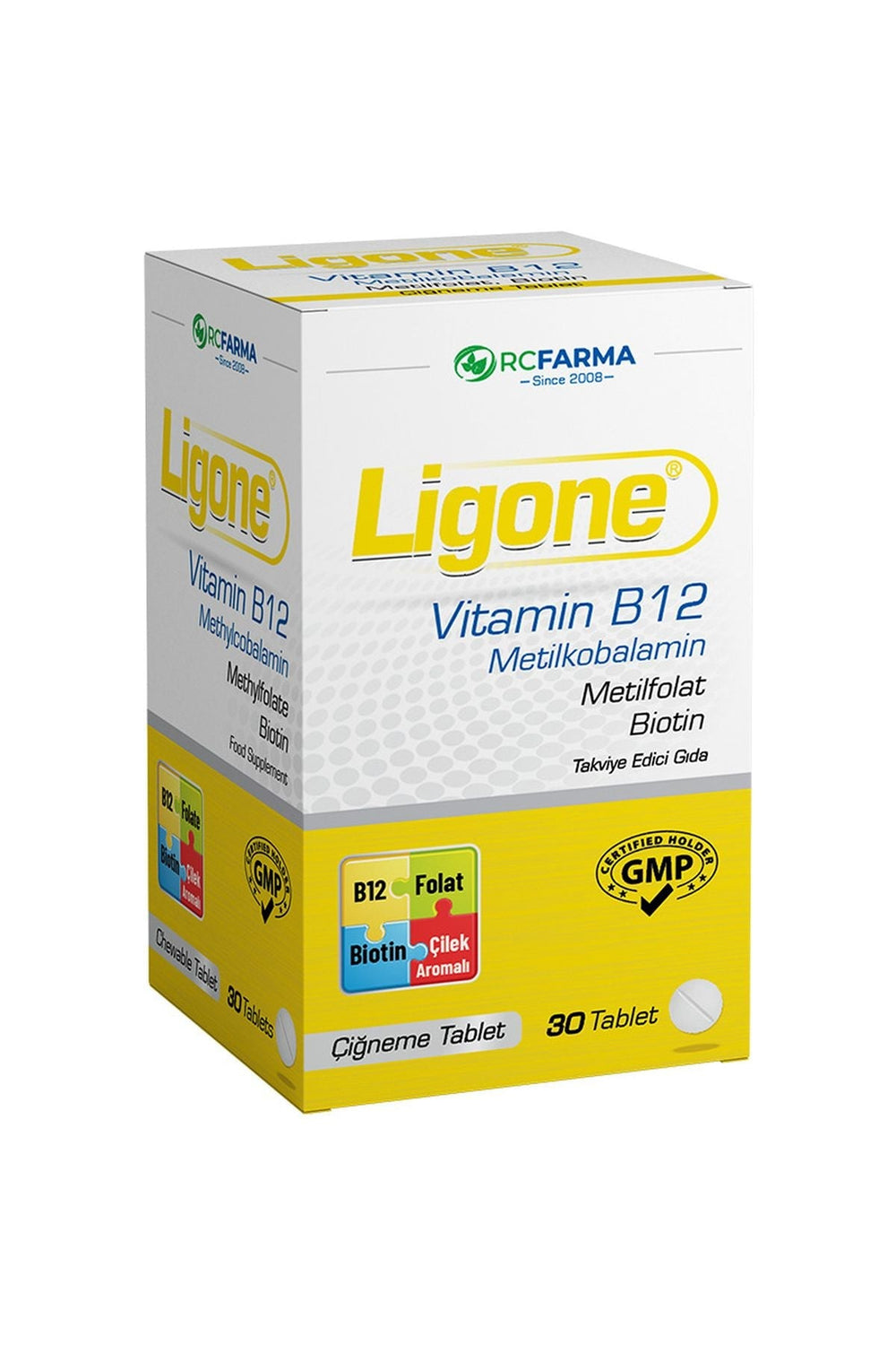 RC Farma Ligone Vitamin B12 30 Çiğneme Tableti