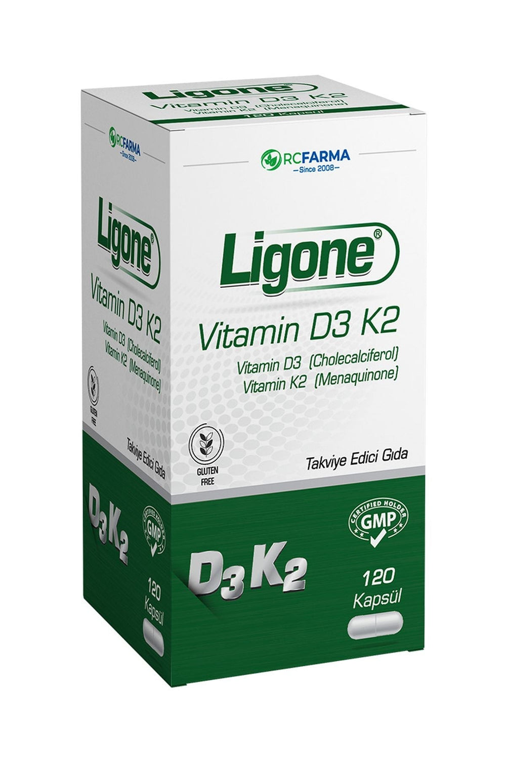RC Farma Ligone Vitamin D3 & K2 120 Kapsül