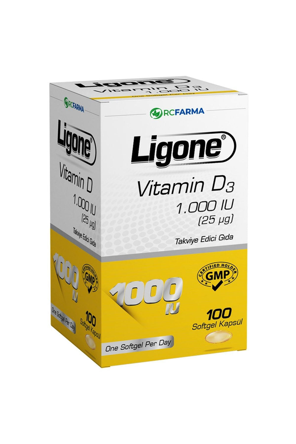 RC Farma Ligone Vitamin D3 1000 IU 100 Soft Jel
